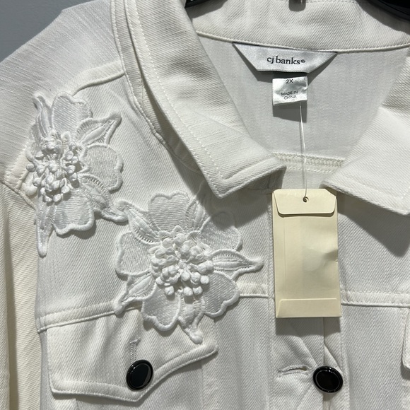 NWT Cjbanks womens Jean jacket 2xl - Picture 2 of 4